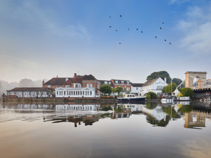 Macdonald Compleat Angler beside the River Thames